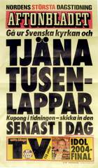 Aftonbladets l&ouml;psedel den 28 oktober.
